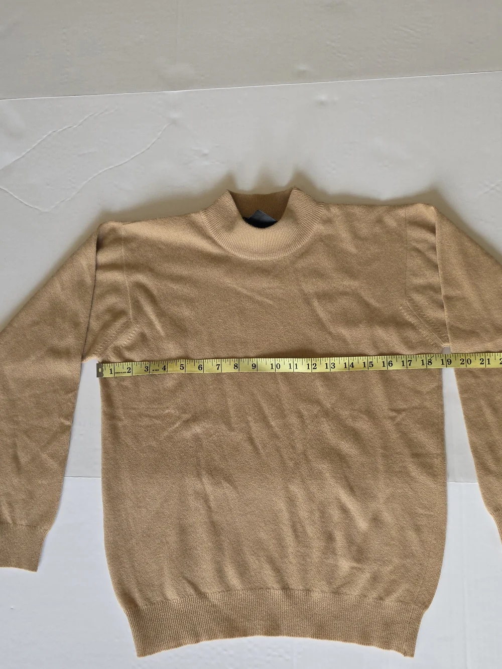 Men's Camel Turtleneck Sweater - Soft Knit